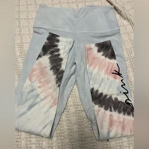 Vs pink legging blue tie dye